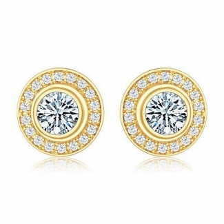 Cartier D'AMOUR Earrings in 18K Yellow Gold with Diamond